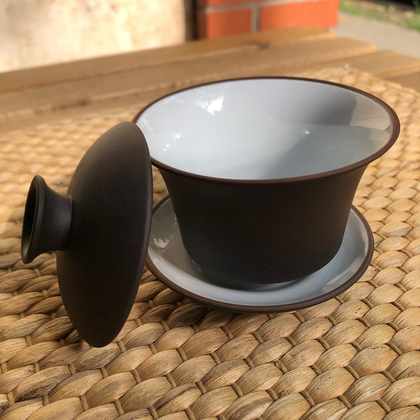 Barna agyag gaiwan