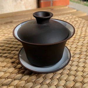 Barna agyag gaiwan