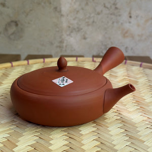 Vörös lapos kyusu kanna