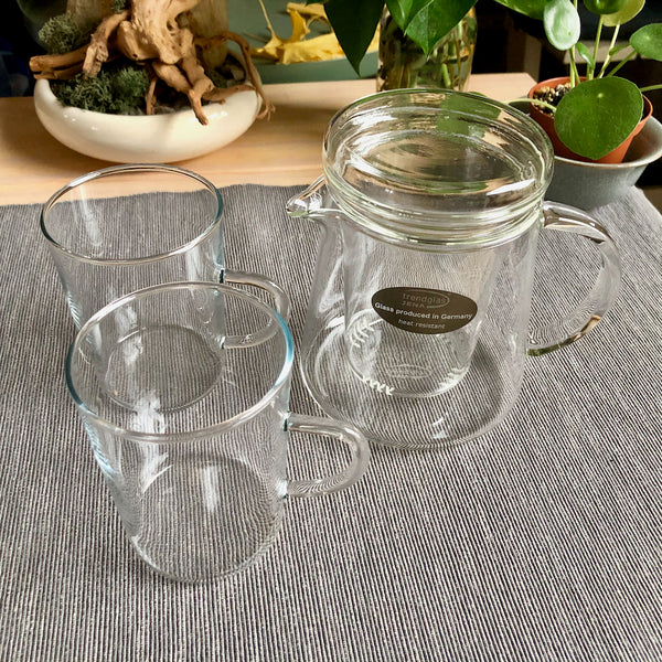 Üveg szűrős teáskanna 400ml