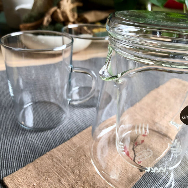 Üveg szűrős teáskanna 400ml