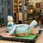 Light blue kyusu teapot